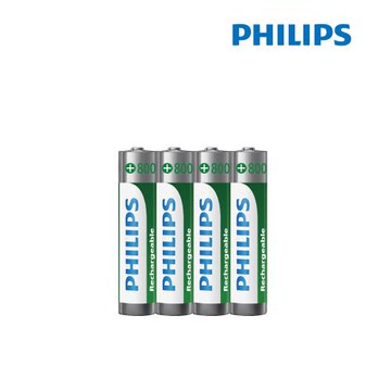 【Philips 飛利浦】低自放鎳氫充電電池AAA 4號(800mAh  4入)
