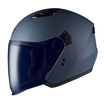 【專利磁扣】LALUNA IPO-2 素色 消光藍 3/4罩安全帽