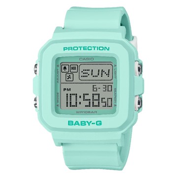 CASIO 卡西歐 BABY-G BGD-10-3 單色像素動畫數位錶 薄荷綠 39mm