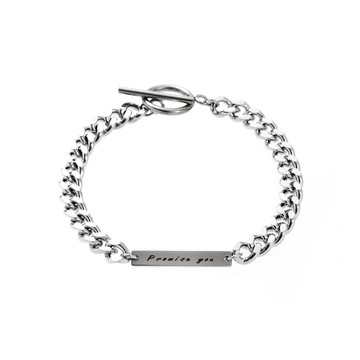 [韓國] [鋼飾/客製化] 共存之間手鍊 / 男款 / 2 size / Customized In-Between Coexistence Bracelet