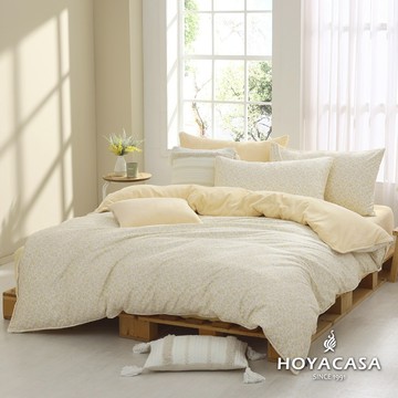HOYACASA 雪棉絨兩用被床包組｜花憶霏霏｜(單人/雙人/加大)