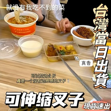 🛒臺灣24h🌳創意衕款伸縮餐具不銹鋼餐叉勺子可伸縮超長叉子便攜式禮物