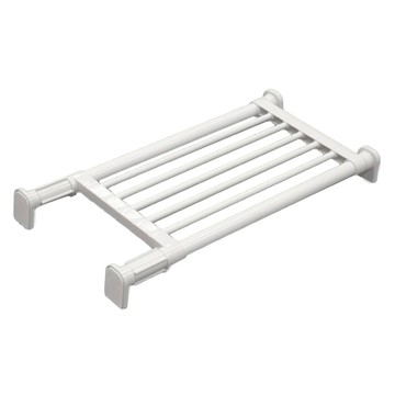 HEIAN SHINDO 平安伸銅 獨立腳伸縮桿層架 承重30kg TAI-8 層架款  50~73 × 25.5 × 5.5cm  白色  1層