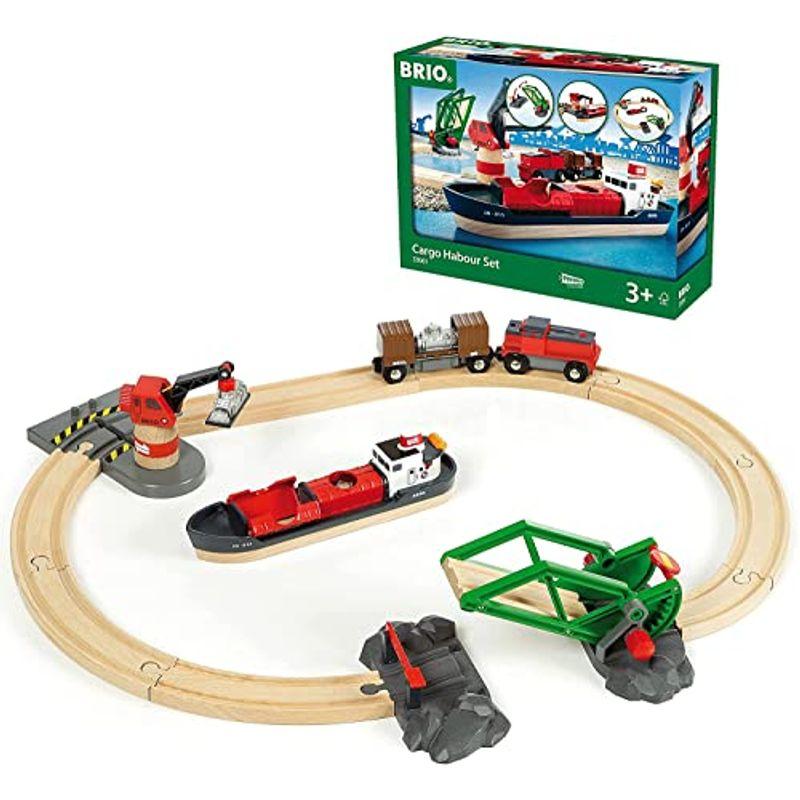 BRIO (ブリオ) WORLD カーゴハーバーセット 木製レール おもちゃ