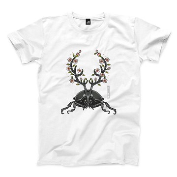 桃花美滿一甲子 - 白 - 中性版T恤