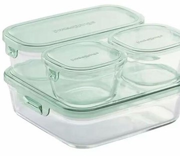 [COSCO代購6] W136318 IWAKI 耐熱玻璃微波盒含蓋8件組