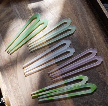 漢服發簪簡約u形發釵醋酸簪子百搭日常盤發古風頭飾發飾【繁星小鎮】