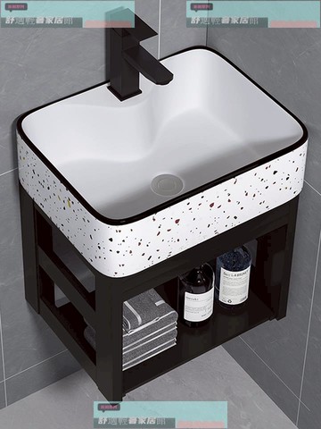 免運 破損包賠 小戶型掛墻式洗手盆柜組合陶瓷洗臉盆衛生間防水簡易壁掛盆洗漱池