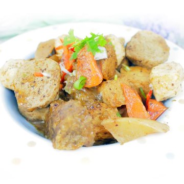 【高興宴】素人上菜-賺四方紅燒魚豆腐500g(蛋奶素)(適合5-7人)-慈濟共善