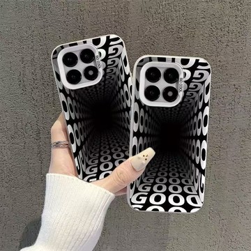 英文黑洞彩銀手機殼 防摔保護套 適用蘋果 18/17/16ProMax/iPhone15/14Plus/13/12
