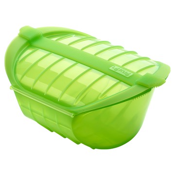 LeKue 微波蒸煮調理鍋 650ml 綠色 - 微波爐適用 健康蒸煮 快速烹飪  1個