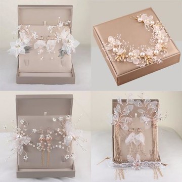 新娘頭飾三件套韓式發飾森系仙氣婚紗發帶飾品婚禮超仙結婚配簡約