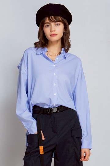 MW 後假二件式造型落肩襯衫