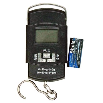 便攜式高精度手提秤 50g-50kg 提手寬5CM 超大LCD夜光螢幕 3.28*1.98CM  1台