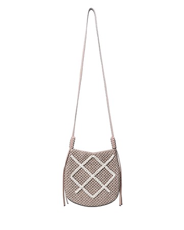 Callista Messenger Latte Raffia & Leather