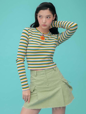 La Chu Stripe Tee T-Shirts [Yellow]