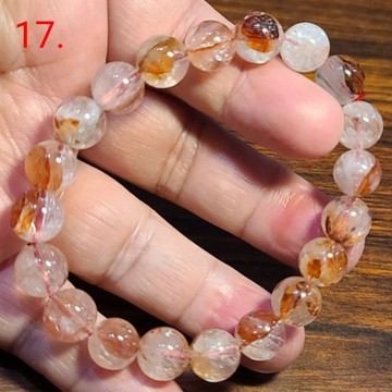 紅膠花 膠花水晶 手鍊 手環 手珠 10mm 天然 ❤水晶玉石特賣#R026-7