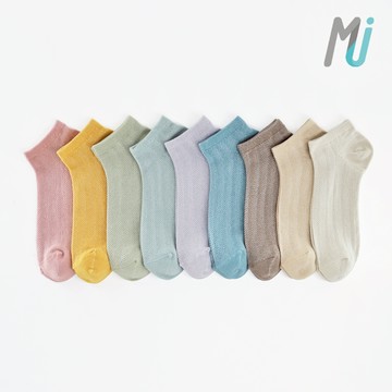 《MJ襪子》涼感透氣人字紋 超薄款 船襪 百搭素色襪 保證台灣製MIT MP060