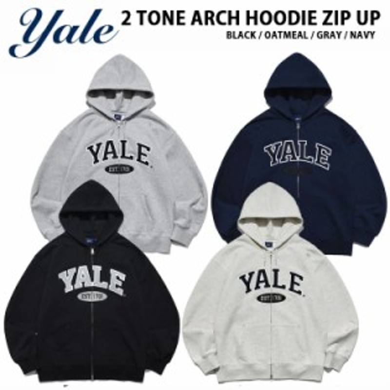 YALE イェール パーカー 2 TONE ARCH HOODIE ZIP-UP ジップアップ ...