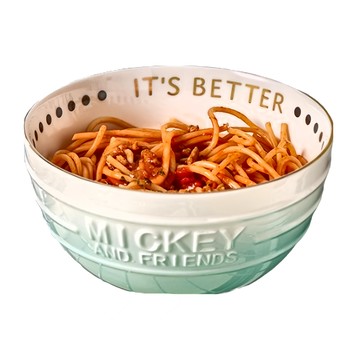 MICKEY MOUSE 米奇 6吋暢享麵碗  米奇 綠色 + 白色  1個