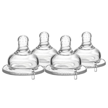 KU.KU 防脹氣母乳型寬口十字奶嘴XL(麥粉適用)-4入
