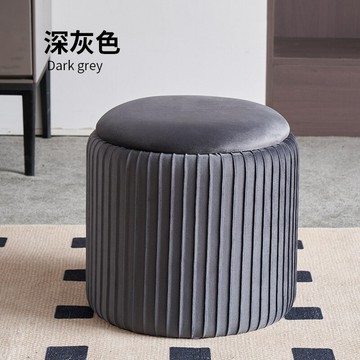 北歐輕奢小圓凳家用實木矮凳休息凳絨布現代簡約門口入戶換鞋凳