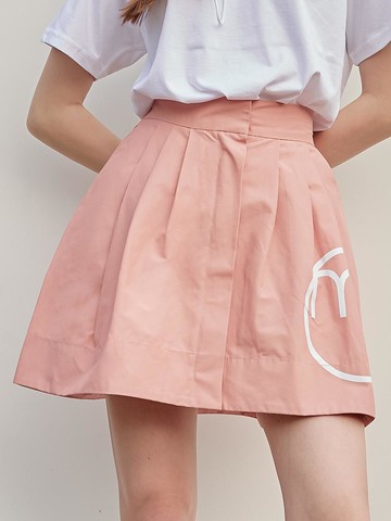 Balloon Zipper Skirt [Pink]