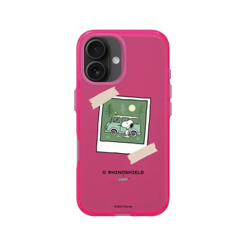 iPhone 16 JellyTint 粉漾桃 - 史努比 Snoopy - 拍立得-夏日野營趣