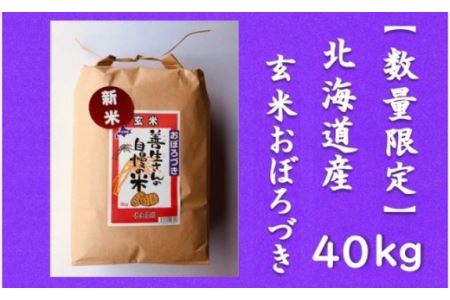 令和5年産！『100%自家生産玄米』善生さんの自慢の米 玄米おぼろづき４０kg※一括発送