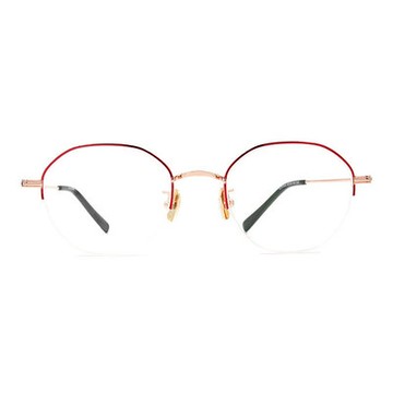 a/p lab▼時尚設計眉框眼鏡 瑰麗紅