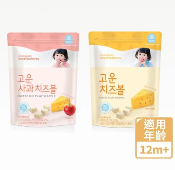 韓國 bebefood 寶寶福德 起司優格豆豆餅 16g 起司原味/起司蘋果 12m+【南風百貨】