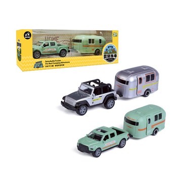 樂彩森林 迴力合金露營拖車-馬房型拖車(款式隨機出貨)