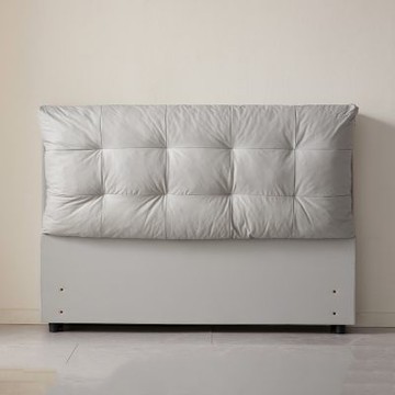 MUNA家居  620-10型達利5尺深灰色貓抓皮床頭片   150X35X108cm