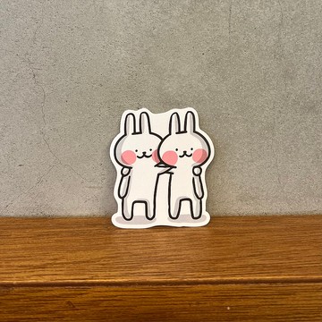 哈囉兔兔 | 全斷貼紙::搭肩兔兔