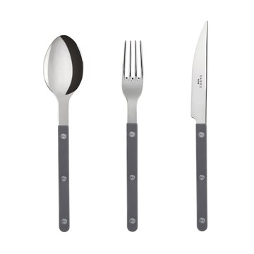 Sabre Bistro亮面餐具組  主餐匙 + 主餐叉 + 主餐刀  深灰色  1套