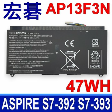 ACER 宏碁 AP13F3N 原廠規格 電池 ASPIRE S7-391 S7-392 S7-393