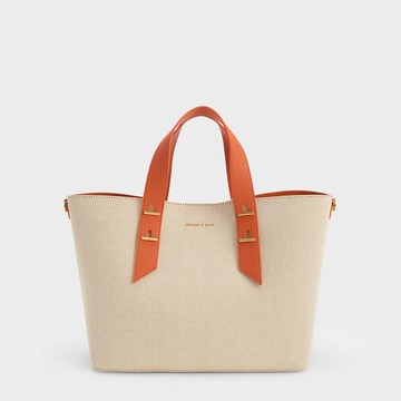 金屬釘飾大型手提包