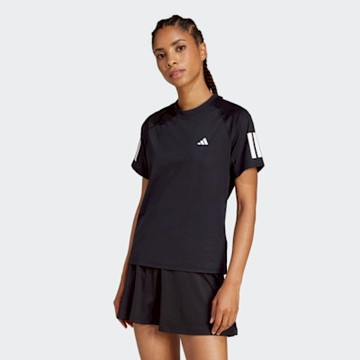 adidas 愛迪達 短袖上衣 女 訓練 慢跑 亞規 CLUB TEE 黑 JN7093