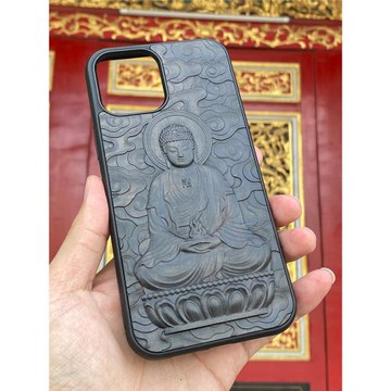 適用Apple/蘋果iPhone高檔16浮雕15檀木14本命佛plus奢華pro守護神max復古垞寂風紫光檀木實木雕刻生肖手機殼
