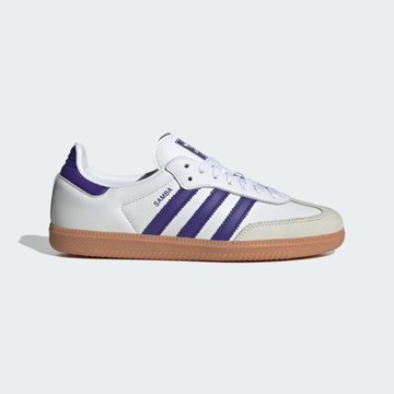 Adidas Samba OG W IF6514 女 休閒鞋 經典 復古 德訓鞋 皮革 膠底 百搭 穿搭 白 藍紫