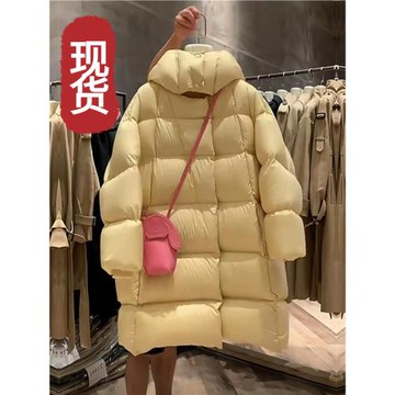 白鵝絨面包服~南油女裝2025冬季新品加厚外套中長款連帽羽絨服女