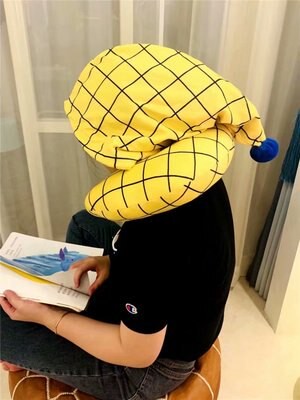 連帽U型枕 卡通可愛少女動漫連帽U型枕頸枕U枕午睡枕帶帽子女生『CM43553』