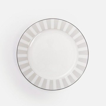 克萊歐骨瓷平盤21cm 卡瑞莎灰白