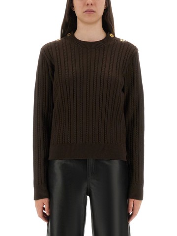 golden goose wool sweater with button detail