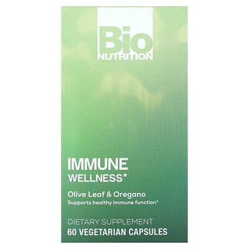 Bio Nutrition, Immune Wellness，橄欖葉和牛至，60 粒素食膠囊