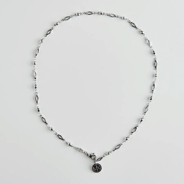 MIXTURE. MN023 4MM寬特殊鏈身純鋼項鍊