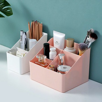 北歐簡約桌面收納盒臥室雜物化妝盒家用衛浴儲物盒宿舍收納整理盒