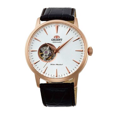 ORIENT 東方錶 SEMI-SKELETON系列 (FAG02002W) 半鏤空機械錶 皮帶款 玫瑰金 41mm｜樂天全館特惠中★指定刷卡回饋10%