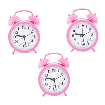 c349 復古小鬧鐘  櫻花粉