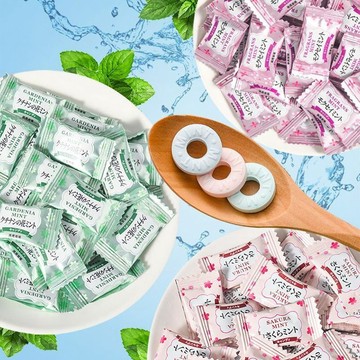 ✨在臺出貨✨櫻花桂花味 無糖薄荷糖 圓圈糖果 清涼清新口氣  提神醒腦薄荷糖